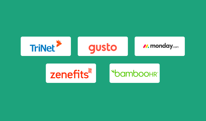Brand logos for best HR software.