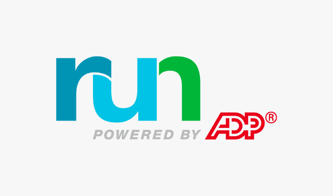 RUN Powered by ADP brand logo. 